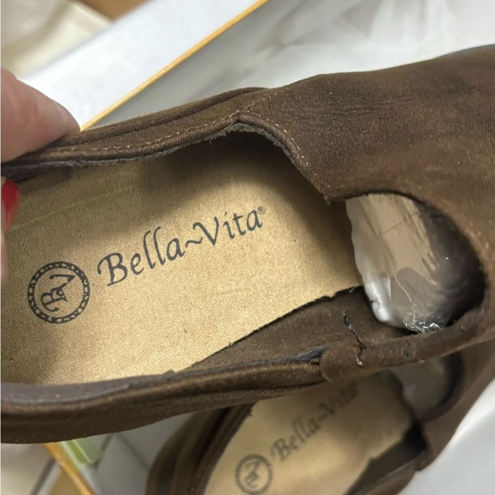 Bella Vita Womens Nakia Faux Leather Slip On Booties New #3
